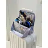 Bolsa cosmética de aspecto elegante con múltiples capas, gran capacidad, bolsa portátil de almacenamiento de artículos de tocador para viajes, estuche para lápices de viaje