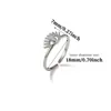 Anillo abierto de acero inoxidable plateado estilo europeo y americano con diseños florales, de sol, de corazón y de animales, anillo hueco de acero de titanio, joyería de nicho de moda