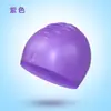 Touca de Natação de Silicone Cor Sólida Capa Dura para Cabelo Longo Impermeável Proteção para a Cabeça Mergulho Touca de Natação Profissional em estoque Atacado