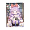 Linda Página para Colorear de Prima Mayor de Cabello Rosa Cuaderno B6 Tendencia Genial Dibujo Animado Cuaderno de Cuero Diario Corazón de Niña Libro de Contabilidad de Mano