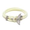 Pulsera Trenzada de Cuerda Estilo Ancla Cola de Ballena Serie Océano Línea Milán para Pareja Pulsera Hecha a Mano para Hombres y Mujeres