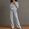Otoño 2026 Nuevo Moda Transfronteriza Europea y Americana Ropa para Mujer Casual Cremallera Color Sólido Top y Pantalones de Pierna Ancha Conjunto de Dos Piezas