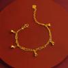 Anillo de Simulación de Arco Chino Nuevo de Larga Data Joyería de Latón Collar de Oro de Arena Vietnamita Verano para Mujer Sentido de Alta Gama