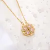Collar de Trébol de Cuatro Hojas Suerte Amor Lujo Ligero Versátil Diamante Pequeño Amor Uno Múltiples Formas Collar para Mujer Cadena Elegante para Clavícula
