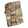 Post Office Pôr do Sol Selos Adesivos com Selo Dourado Estilo Retro Ins Borboleta Floral Material de Diário Queimado Papel de Carta Adesivos Decorativos