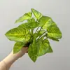 Planta verde artificial, Alocasia, Filodendro, planta pendente, folhas artificiais, folha de tartaruga, planta em vaso para decoração de casa
