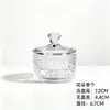 Pote de doces de vidro estilo europeu, pote de armazenamento transparente com tampa, pote de vela de aromaterapia, pote de tempero, cinzeiro, caixa de joias