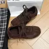Zapatos de entrenamiento alemanes retro de cuero con cordones para mujer, zapatillas casuales nuevas otoño/invierno 2026, zapatos estilo Forrest Gump para mujer