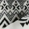 Tejido de Lana Tejido Jacquard Blanco y Negro de Lana de Cordero para Otoño e Invierno Abrigos Hechos a Mano, Ropa, Mantas Elásticas y Tejido de Felpa