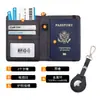 Porta-Passaporte Rfid Antifurto Capa Protetora Porta-Documentos Bolsa para Passaporte Porta-Cartão de Passagem Aérea Airtag Portátil de Bordo