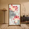 Biombo de Pantalla de Nuevo Estilo Chino, Decoración Sencilla para Entrada y Sala de Estar, Biombo de Tela Artística para Uso Doméstico, Biombo Barrera Artístico