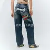 Tendencia de Moda Jeans Rectos Estampados Spice Girl para Mujer Slim Estilo Americano Pantalones de Calle 2024 Primavera y Verano Nuevo