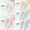 Calcetines Largos para Bebé Niña, de Malla Transpirable con Lazo, Calcetines de Princesa, Calcetines de Verano para Niña Hasta la Rodilla Protección contra Mosquitos, Delgados