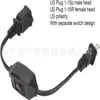 Cable de Conversión de Energía de Enchufe Polar Americano de Dos Pines Uno a Tres 1-15P a 1-15R Dos Pines Americanos a Dos Agujeros