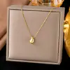 [Collar de Acero de Titanio Dorado + Color Acero] Moda de Lujo Ligero para Mujer El Más Fácil de Combinar Cadena para Clavícula Collar de Amor de Nicho de Gama Alta