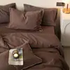 Sensación de alta gama~Juego de cuatro piezas de jacquard teñido en hilo 100% algodón Clase A, algodón puro de 60 hilos, amigable con la piel, apto para dormir desnudo, incluye sábana bajera y funda de edredón