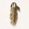 Peruca afro latina com presilha de garra, cabelo longo cacheado, naturalmente volumoso, cachos de lã, ondas de água, cachos em espiral, novo rabo de cavalo alto