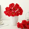 Venta Caliente Transfronteriza Estilo Ins Flor de Amapola de PU Flor Falsa Flor Artificial Adornos de Decoración para el Hogar y Bodas Gama Alta