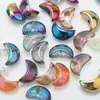 Pingente Colar Pulseira Cruz Lua Vidro Brilhante 9X14Mm Pingente para DIY Material de Joias Acessórios para Roupas