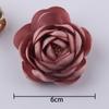 Flor Estilo Coreano de Borde Quemado Flor Rosa Flor de Tela DIY Broche de Flor para Novios Accesorios Decoración de Ropa Accesorios