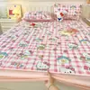 Funda de sábana bajera ajustada de algodón lavado con dibujos para niños, pieza única, modelo nuevo 2026, funda de cama universal para todas las estaciones, protector de colchón acolchado