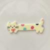 Accesorios de Acrílico de Cachorro Largo y Gatito Dibujados Cuchillo y Tenedor con Lazo Adorno para el Cabello Hecho a Mano Parche para Funda de Teléfono Móvil Zapatos