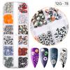 Uñas de Halloween arcilla polimérica lentejuelas maquillaje uñas lentejuelas joyería calabaza bruja fantasma calavera polvo de brillo