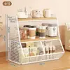 Caixa de Armazenamento para Lanches Cesta de Armazenamento Multicamadas Doméstica Prateleira de Mesa para Sachês de Café e Chá Organizador de Mesa de Jantar da Cozinha Porta-Copos