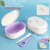 Caja de almacenamiento de fundas para dentaduras postizas con burbujas, funda invisible para dentaduras postizas, caja de plástico PP con colador, caja de embalaje para aparatos dentales