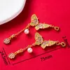 2026 Nuevo Aleación Goteo de Aceite Estilo Antiguo Año Nuevo Arena Oro Colgante Pulsera Cadena de Extensión Chapada en Oro Accesorios de Joyería DIY