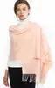 Cachecol de Cashmere Cor Sólida Feminino Outono e Inverno Quente Presente de Ano Novo Reunião Anual Fornecimento Direto da Fábrica Xale Cachecol Vermelho