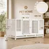 Jaula de Cría Jaula para Perros Perros Medianos Pequeños Tienda de Mascotas Guardería Jaula de Cría Apilable Multicapa con Bandeja Jaula para Gatos