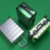 Maleta con ruedas de aleación de aluminio y magnesio, con ruedas universales, de aleación de aluminio, para mujer, con caja metálica de 24 pulgadas y contraseña, rígida.