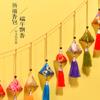 Festival del Bote del Dragón Aromático Algodón y Lino Artemisa Bolsita de Zongzi Regalo Adorno Portátil para Colgar en el Coche Zongzi de la Suerte Bolsita de Artemisa