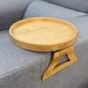 Bandeja Portátil para Uso en la Mesa, Bandeja para Reposabrazos de Sofá, Bandeja de Madera para Sofá