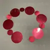 Cadena de lentejuelas rojas redonda cuadrada rectángulo rombo superficie de espejo brillante láser rojo cadena de lentejuelas de boda cortina de lentejuelas