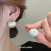 Brincos Geométricos Redondos Florais Zircônia Pérola Super Flash Agulha de Prata Brincos Simples Personalizados Brincos de Design de Nicho para Mulheres