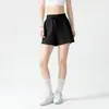Pantalones Cortos Deportivos Grises para Mujer, Nuevo Estilo Verano 2026, Sueltos Casuales de Cintura Alta para Correr, Entrenamiento, Fitness, Yoga