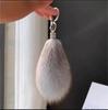 Llavero Colgante de Cola de Piel de Zorro Real Joyería Personalizada Sencilla Colgante de Felpa Joyería Colgante para Bolso de Mujer