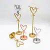 Portatarjetas de asiento de acero inoxidable, Portatarjetas de mesa para bodas de hotel, Portatarjetas de mesa para banquetes, Portatarjetas de menú para restaurantes, Portatarjetas en forma de corazón