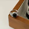 Nuevo Anillo de Flor Retro Yuhong con Hojas Entrelazadas, Versátil Elegante, Apertura Artística, Anillo de Pétalo Moderno y Sencillo