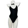 Ropa interior sexual en blanco y negro, uniforme de conejita de puro deseo, traje de secretaria sexy, pijama de tentación de pecho pequeño, traje 2108