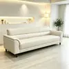 Sofá moderno minimalista para sala de estar para apartamentos pequeños, recepción comercial, alquiler y salones de peluquería, con tela resistente a los arañazos de gato y estructura de madera de líneas rectas