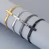 Pulsera Minimalista Versátil de Acero Inoxidable Estilo Japonés y Coreano Transfronteriza para Hombres y Mujeres con Diseño de Alta Gama y Joyería de Cadena Cruzada