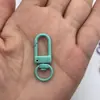 Fivela de Camarão em Liga de Zinco com Pintura Colorida Assada Fivela Pequena de Porta de 3 Pontos Fivela para Pendurar Bonecas Acessórios para Joias DIY Chaveiros Em Estoque