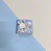 Billetera Corta Casual de PU Estilo Popular 80% de Descuento Caricatura Perro Miedo a las Nubes Kurumi con Botones