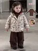 Abrigo de Algodón Estilo Retro Invernal para Niña Chaqueta Acolchada de Lunares Engrosada Nueva de Invierno 26 Ropa de Algodón para Bebé Niña