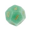 Dados Poliedros de Aventurina Verde Natural Tallados con Números Set de Siete Piezas para Dnd Dungeons and Dragons Z03