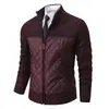 Cárdigan de otoño e invierno para hombre transfronterizo, top de punto, chaqueta con cuello alto, suéter grueso y cálido con forro polar de corte ajustado para hombre