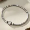 Nuevo Pulsera de Acero de Titanio Redonda Serpiente Corazón Colgante Pulsera para Mujer Nicho Lujo Ligero Gama Alta Transfronterizo Popular Pulsera